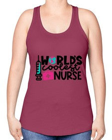 Worlds Coolest Nurse Style Style 1660# - nurse -Racerback Tank