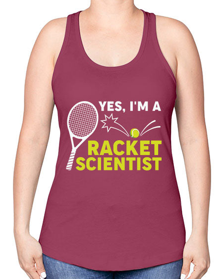 YesImARacketScientistScientistSkinite Scientist Skinite 1# - general science -Racerback Tank