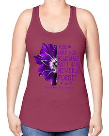 You may not remember but I will never forget alzheimer 223# - alzheimers -Racerback Tank