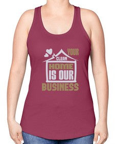 Your clean home is our Business Style 491# - cleaner -Racerback Tank