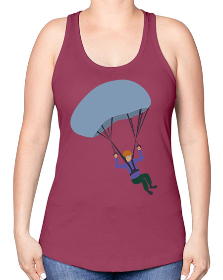 all in one 06# - parachute -Racerback Tank