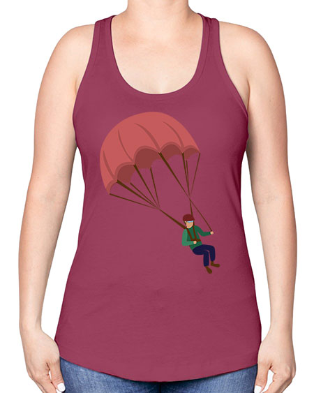 all in one 07# - parachute -Racerback Tank