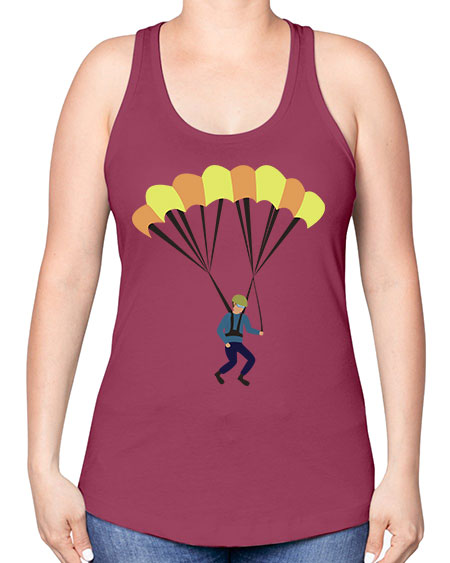 all in one 08# - parachute -Racerback Tank