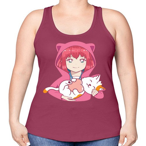 anime art 206# - anime -Racerback Tank