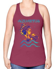 aquarius 13# - aquarius -Racerback Tank