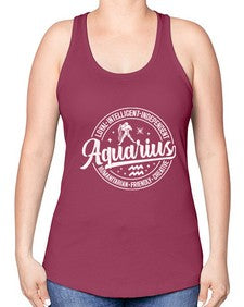 aquarius 77# - aquarius -Racerback Tank