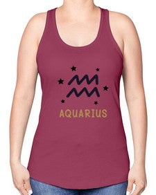 aquarius 83# - aquarius -Racerback Tank
