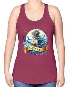 aquarius 84# - aquarius -Racerback Tank