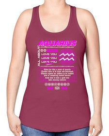 aquarius 86# - aquarius -Racerback Tank