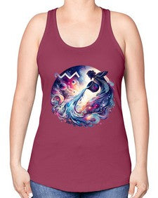 aquarius 89# - aquarius -Racerback Tank