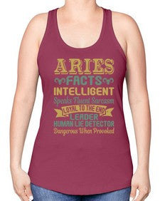 aries 123# - aries -Racerback Tank