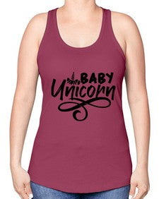 baby unicorn 15# - unicorn -Racerback Tank