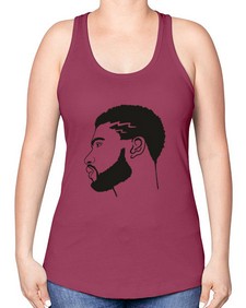 beardman 52# - black boys or men -Racerback Tank