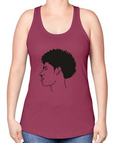 beardman 58# - black boys or men -Racerback Tank
