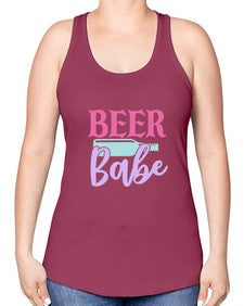 beer babe 44# - beer -Racerback Tank
