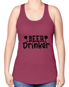 beer drinker 46# - beer -Racerback Tank