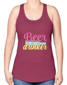 beer drinker 47# - beer -Racerback Tank