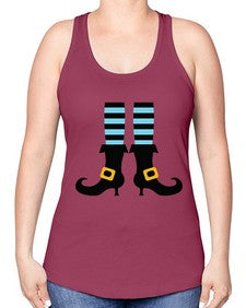 bluewitchlegs 47# - witch -Racerback Tank