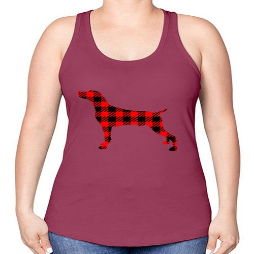 buffalo plaid beagle 63# - dogs -Racerback Tank