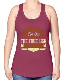compassion for our parents is the true sign of maturity 132# - parents day -Racerback Tank