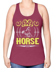 crazy horse Style 9# - horse -Racerback Tank