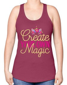 create your own magic 82# - unicorn -Racerback Tank