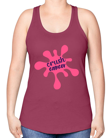 crush cancer Style 18# - breast cancer -Racerback Tank
