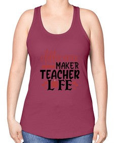 difference maker teacher life Style 119# - teacher -Racerback Tank