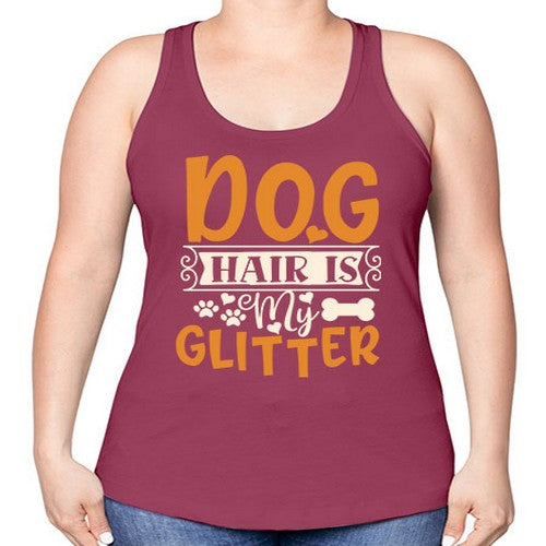 dog hair is my glitter 80# - dogs -Racerback Tank