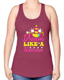 dream like a unicorn 116# - unicorn -Racerback Tank