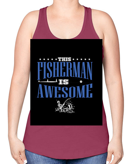 fishing png 20# - shark-fish -Racerback Tank