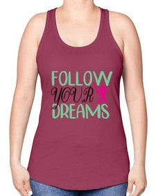 follow your dreams 134# - unicorn -Racerback Tank