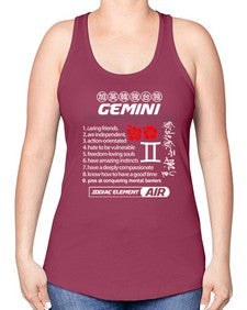 gemini 242# - gemini -Racerback Tank