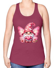 gnome with butterfly 08# - gnome -Racerback Tank