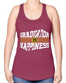 graduation is happiness 223# - graduation -Racerback Tank