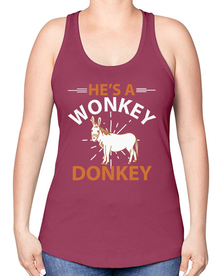 he’s a wonky donkey Style 4# - donkey -Racerback Tank