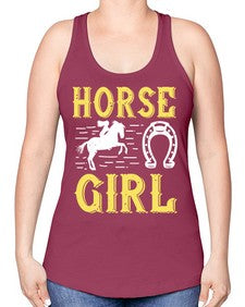 horse girl Style 51# - horse -Racerback Tank