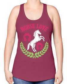 horse love Style 50# - horse -Racerback Tank