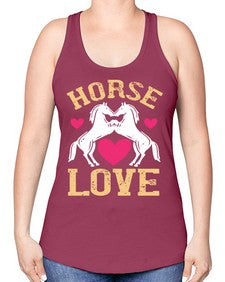 horse lovee Style 49# - horse -Racerback Tank