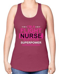 i am flight nurse what s 855# - nurse -Racerback Tank