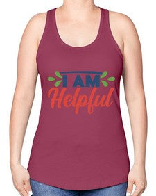 i am helpful Style 103# - motivation -Racerback Tank