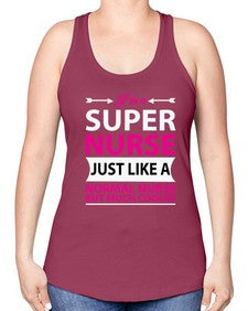 i am super nurse just 859# - nurse -Racerback Tank