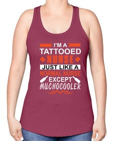 i am tattooed nurse 860# - nurse -Racerback Tank