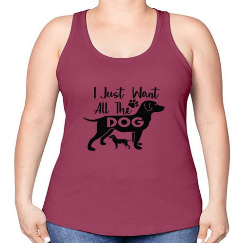 i just want all the dog 162# - dogs -Racerback Tank