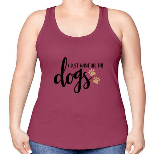 i just want all the dogs 190# - dogs -Racerback Tank