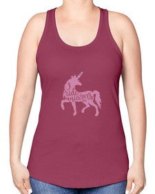 i ride unicorns 188# - unicorn -Racerback Tank