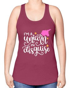 im a unicorn in disguise 229# - unicorn -Racerback Tank