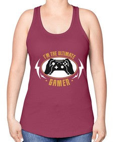 im the ultimate gamer 122# - video games -Racerback Tank