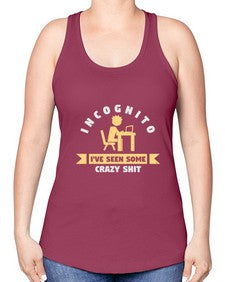 incognito ive seen some crazy shit 31# - computer -Racerback Tank