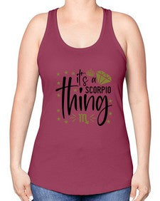 its a scorpio thing 262# - scorpio -Racerback Tank